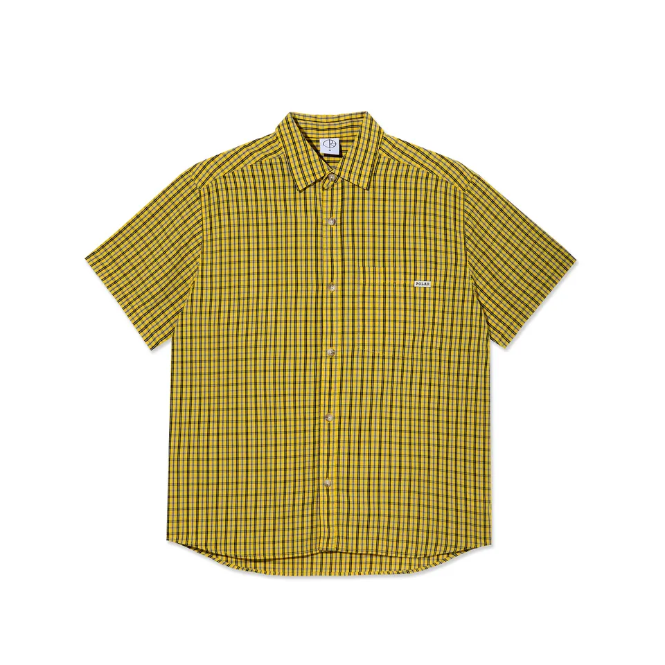 polar-skate-co-mitchell-shirt-lemon-black-150-gsm-poplin-loose-fit-made-in-portu image 1