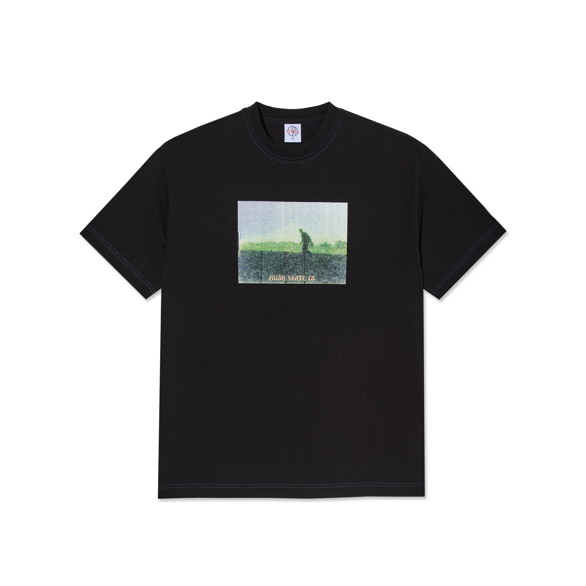 polar-skate-co-contrast-tee-beach-walk-black-purple-230-gsm-t-shirt-mit-siebdruc image 1