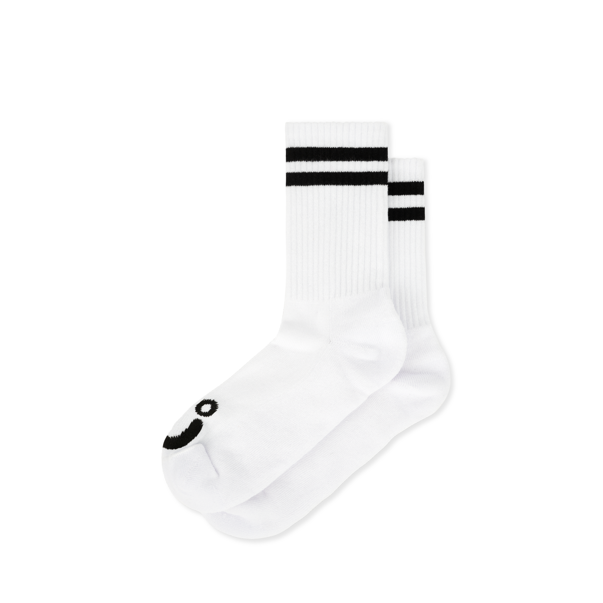 polar-skate-co-rib-socks-happy-sad-wei-schwarz image 1