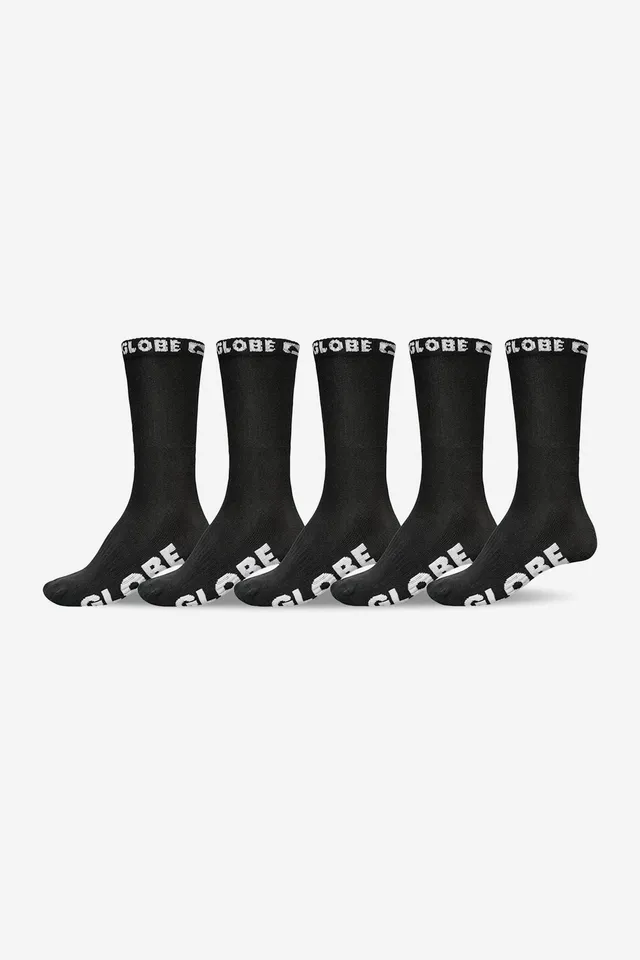 globe-blackout-hi-crew-sock-5-pack-black-black-socken-7-11-us image 1