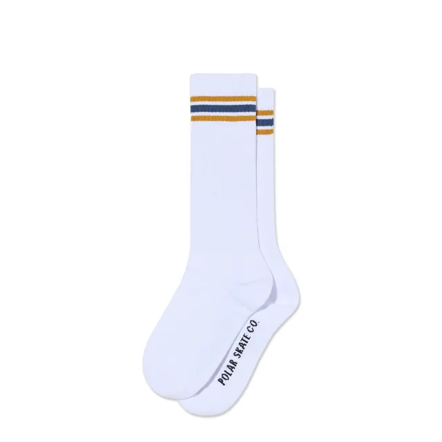 polar-skate-co-long-rib-socks-stripes-white-caramel-blue-over-the-calf-socken image 1