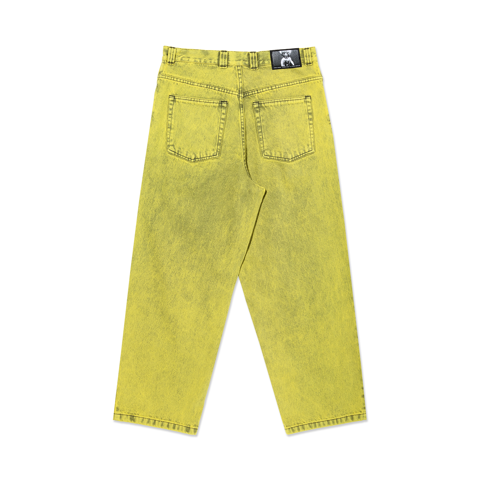 polar-skate-co-big-boy-pants-demon-child-lemon-black-435-gsm-denim-oversized-fit image 3