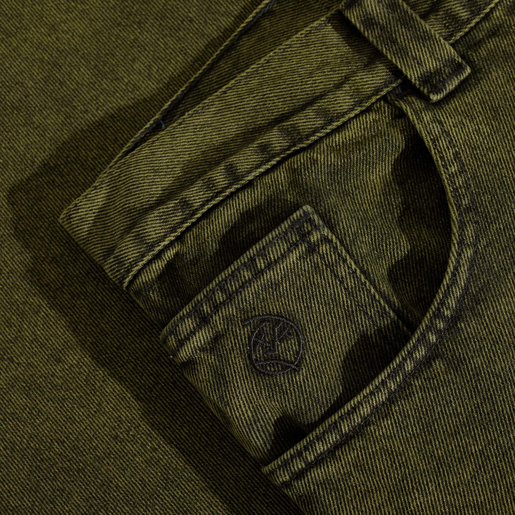 polar-skate-co-big-boy-pants-green-black-435-gsm-denim-baggy-fit image 5