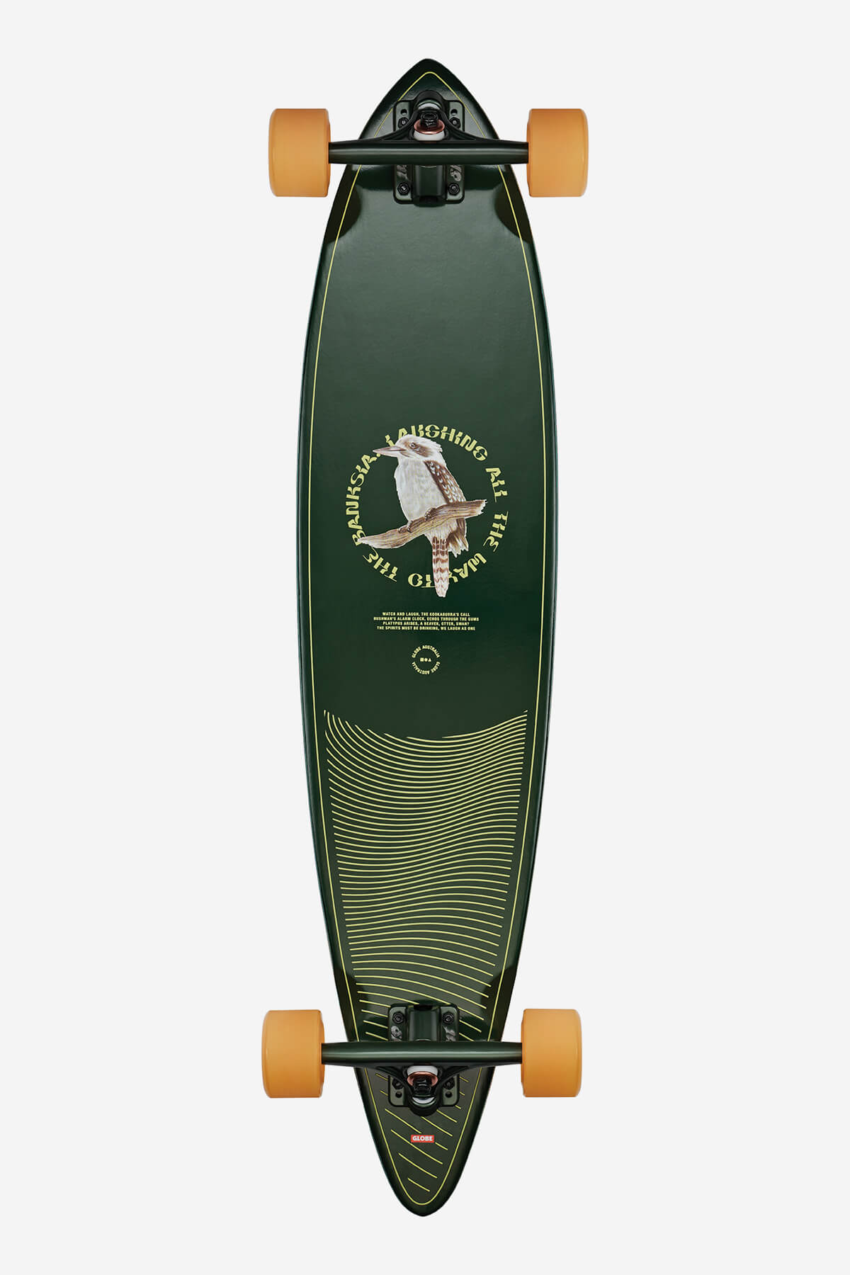 globe-pintail-37-longboard-kookaburra-resin-7-maple-180mm-slant-trucks image 1