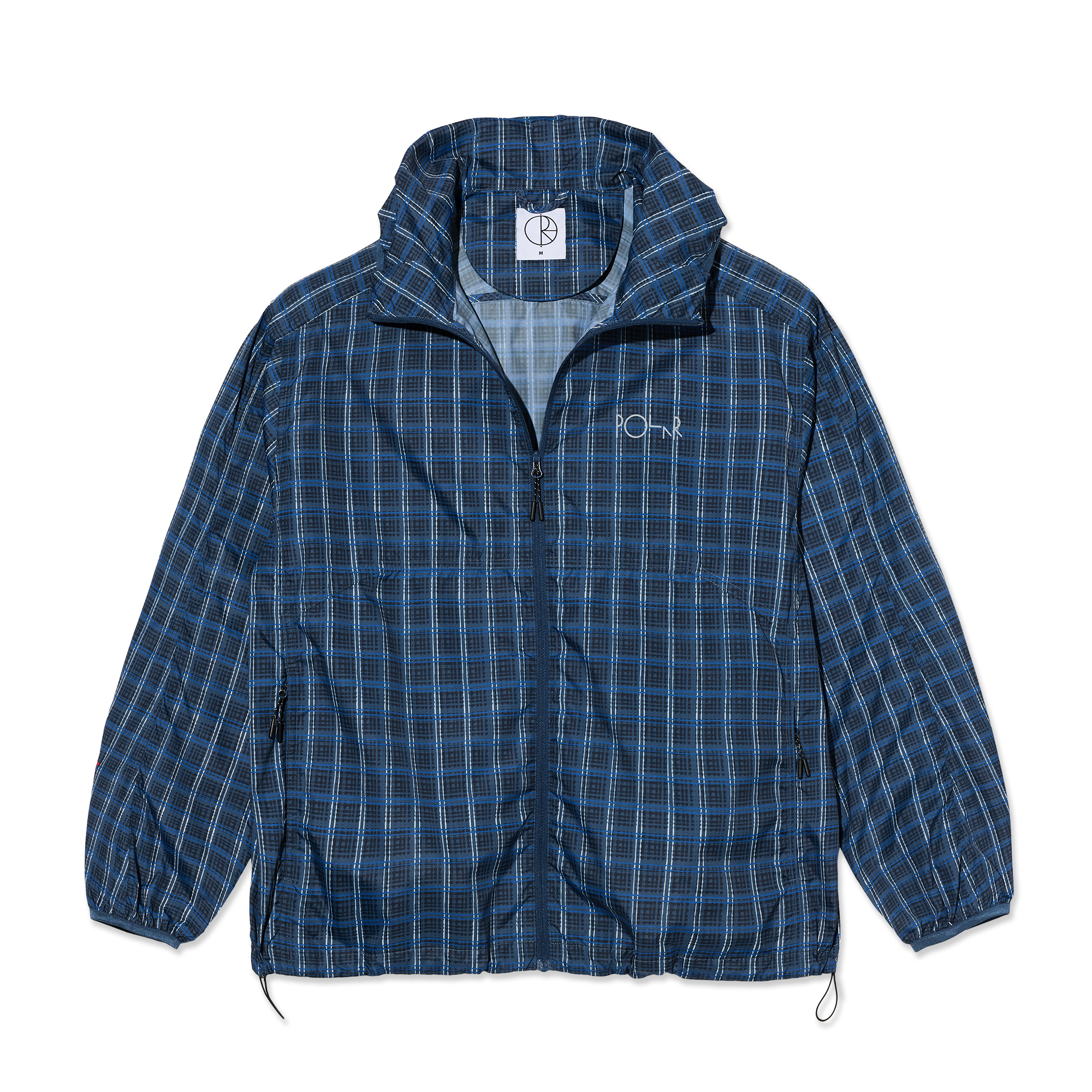 polar-skate-co-chase-light-shell-jacket-blue-check-packable-regenjacke-pu-600-80 image 2