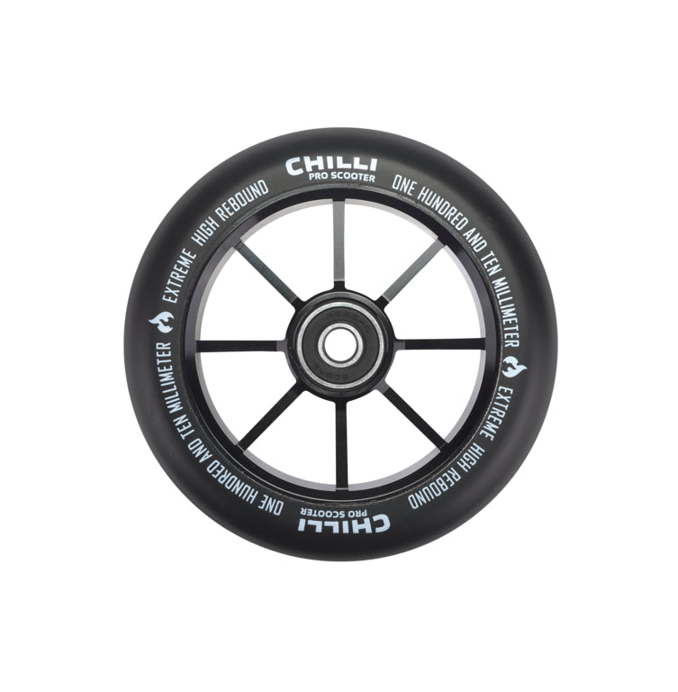 chilli-pro-scooter-wheel-black-110mm-stunt-scooter-rolle-reaper-venom image 1