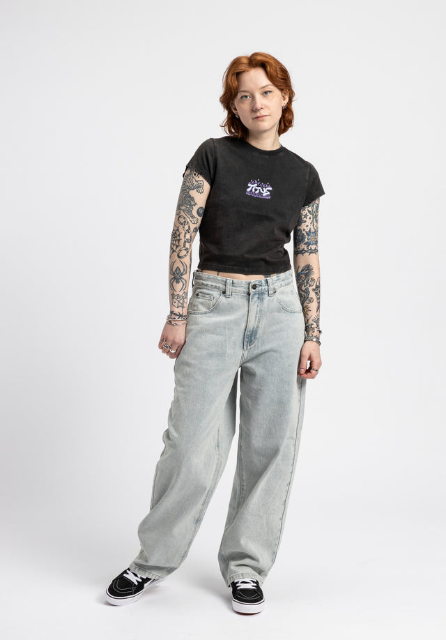 titus-flame-babytee-t-shirt-blackfaded-damen-kurz image 3