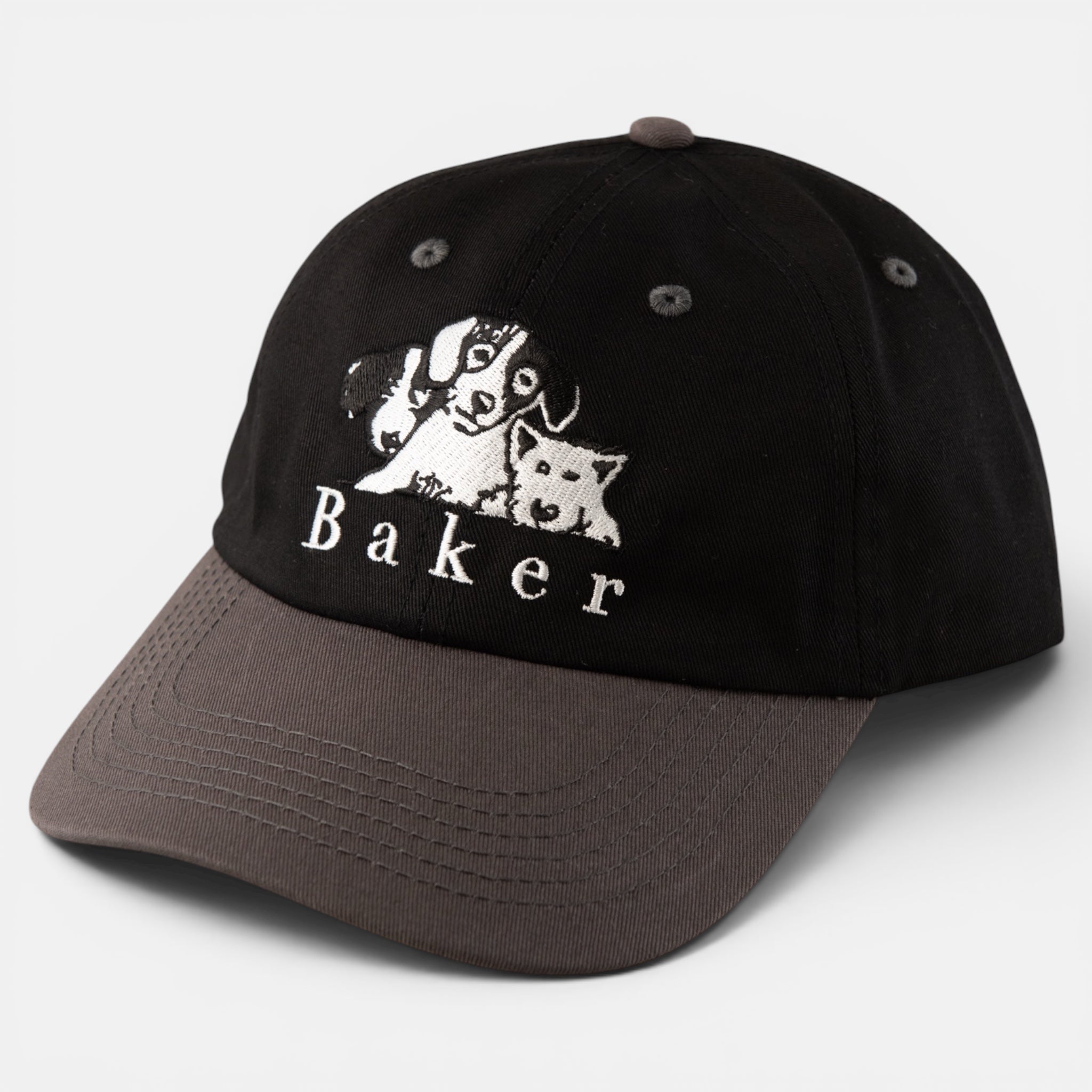 baker-skateboards-where-my-dogs-at-snapback-6-panel-cap-aus-100-cotton-mit-front image 1