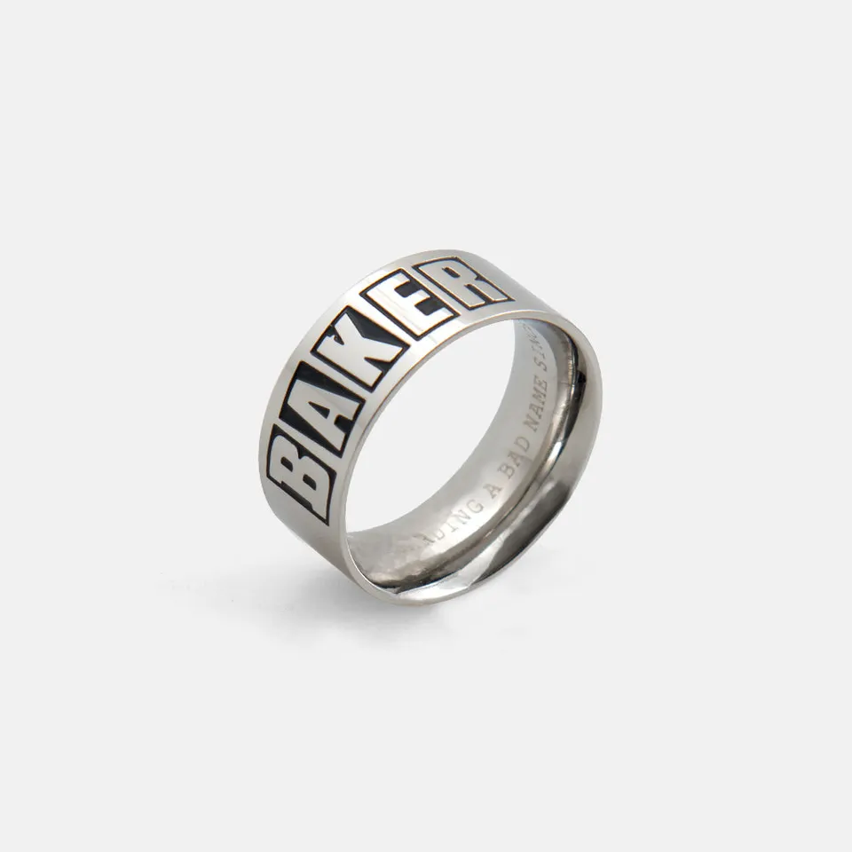 baker-skateboards-brand-logo-ring-edelstahl-mit-plating-comfort-fit image 1